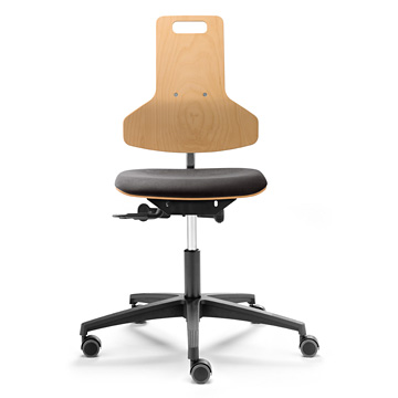 Dauphin swivel chair made of wood, seat height 42-58 cm