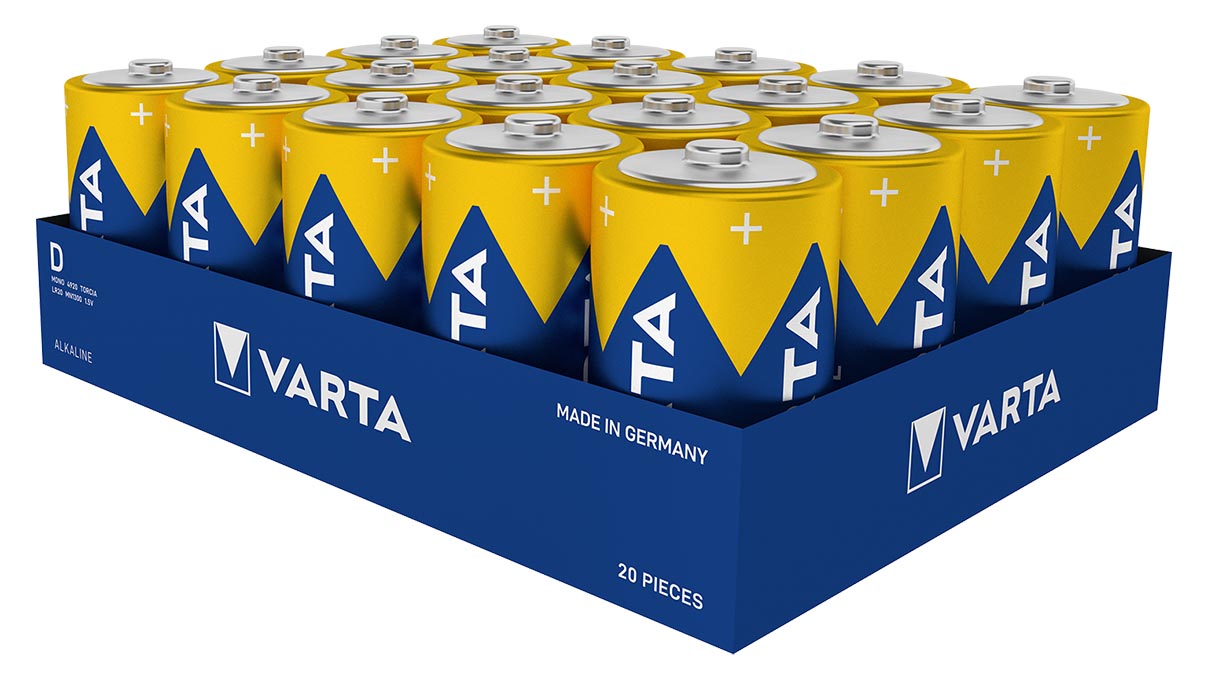 Varta 4920 Alkaline Longlife Power Batterie 1,5V (Mono, LR20, D)
