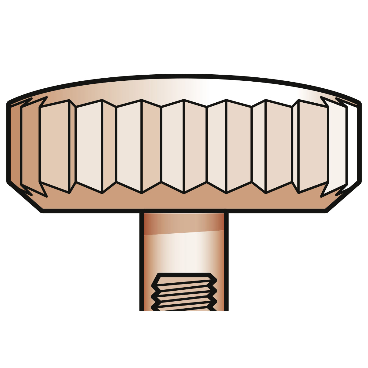 Simple Crown 920 L, 3 Micron rosé, long pipe, Ø 5,5, thread 1,2, non waterproof