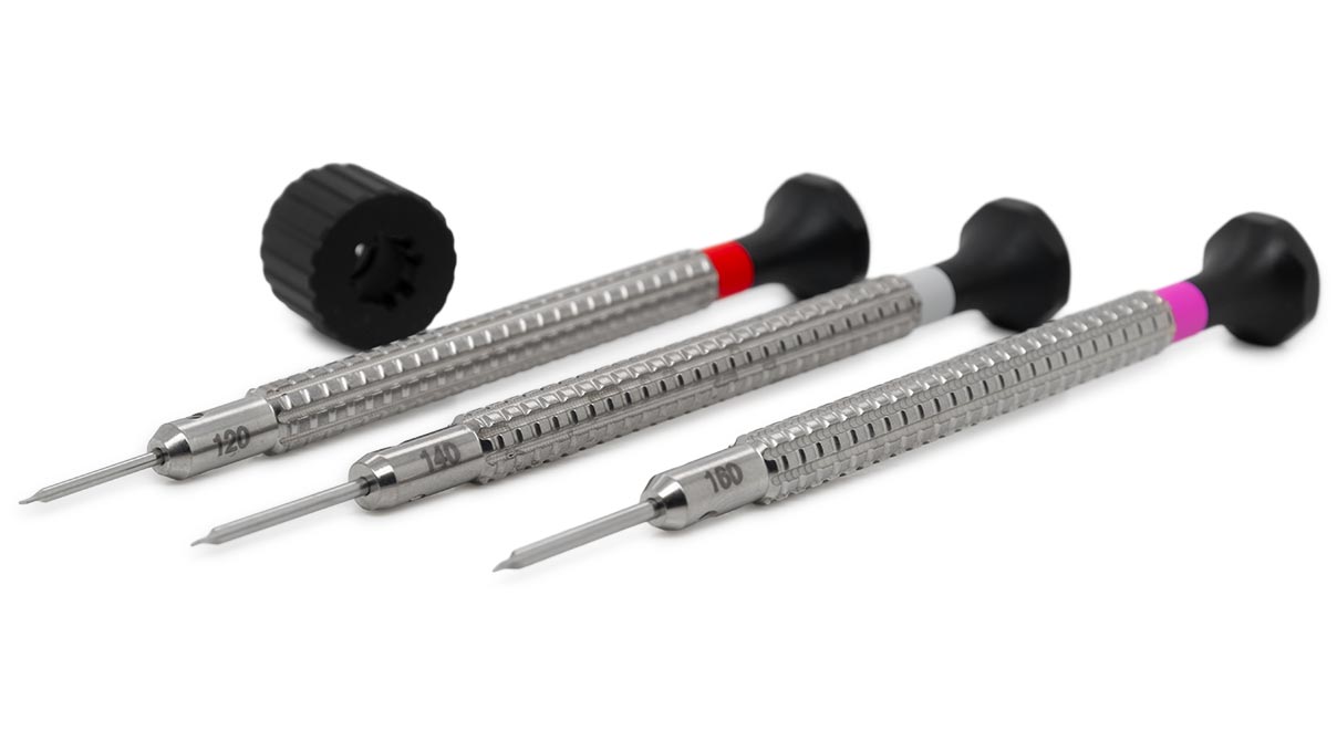 Bergeon 7965-MTX Assortiment de tournevis pour vis de bracelet, 3 pièces