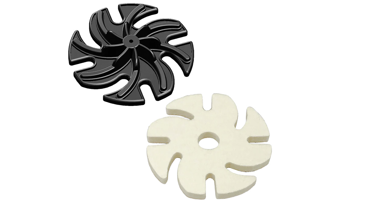 Jooltool Hartfilzscheibe, Ø 75 mm, montiert