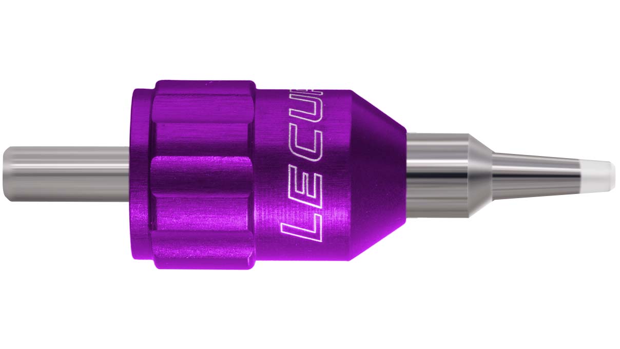 Lecureux Schraubendreherkopf Screw-On, Ø 1,4 mm, violett, mit Klingenhalter und Nylonschutz
