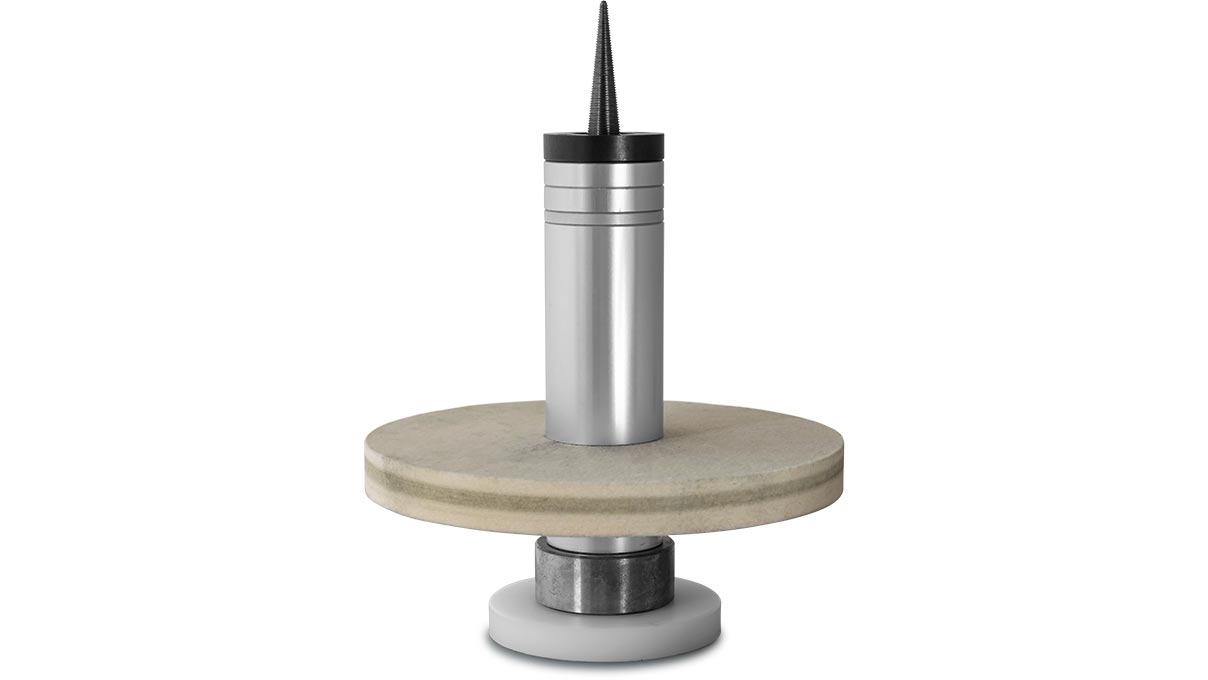Tool holder, for Crevoisier polishing rods (stalk rods), discs, pulleys, self-adhesive and for screwing on