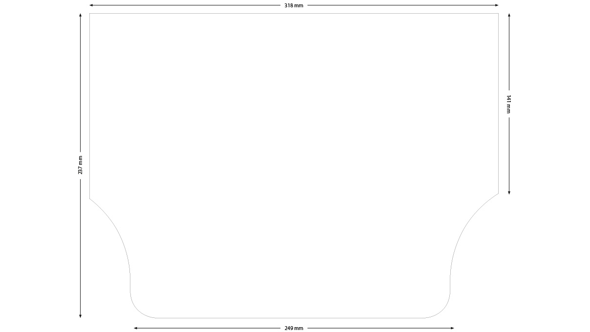 Antistatische Arbeitsunterlage, weich, angepasste Form, 318 x 237 mm, schwarz