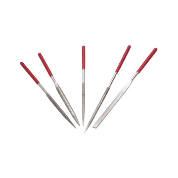 Set van 5 diamantnaaldvijlen L 140 mm