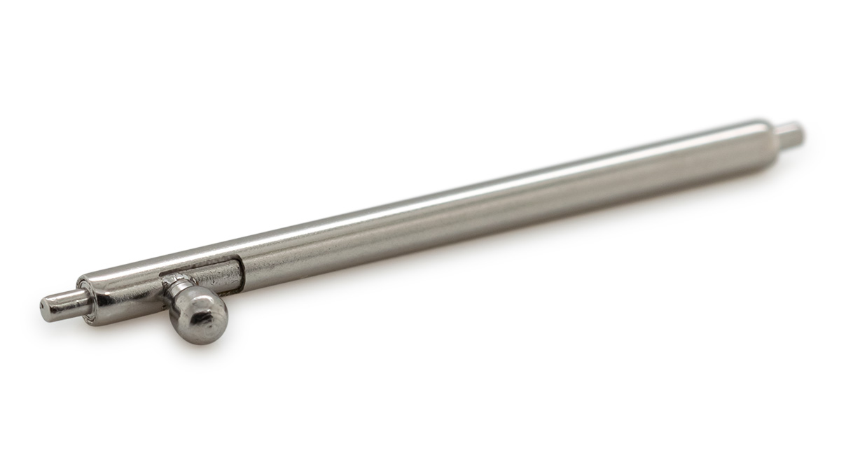 Functional catch, with slide mechanism, stainless steel, 22 mm