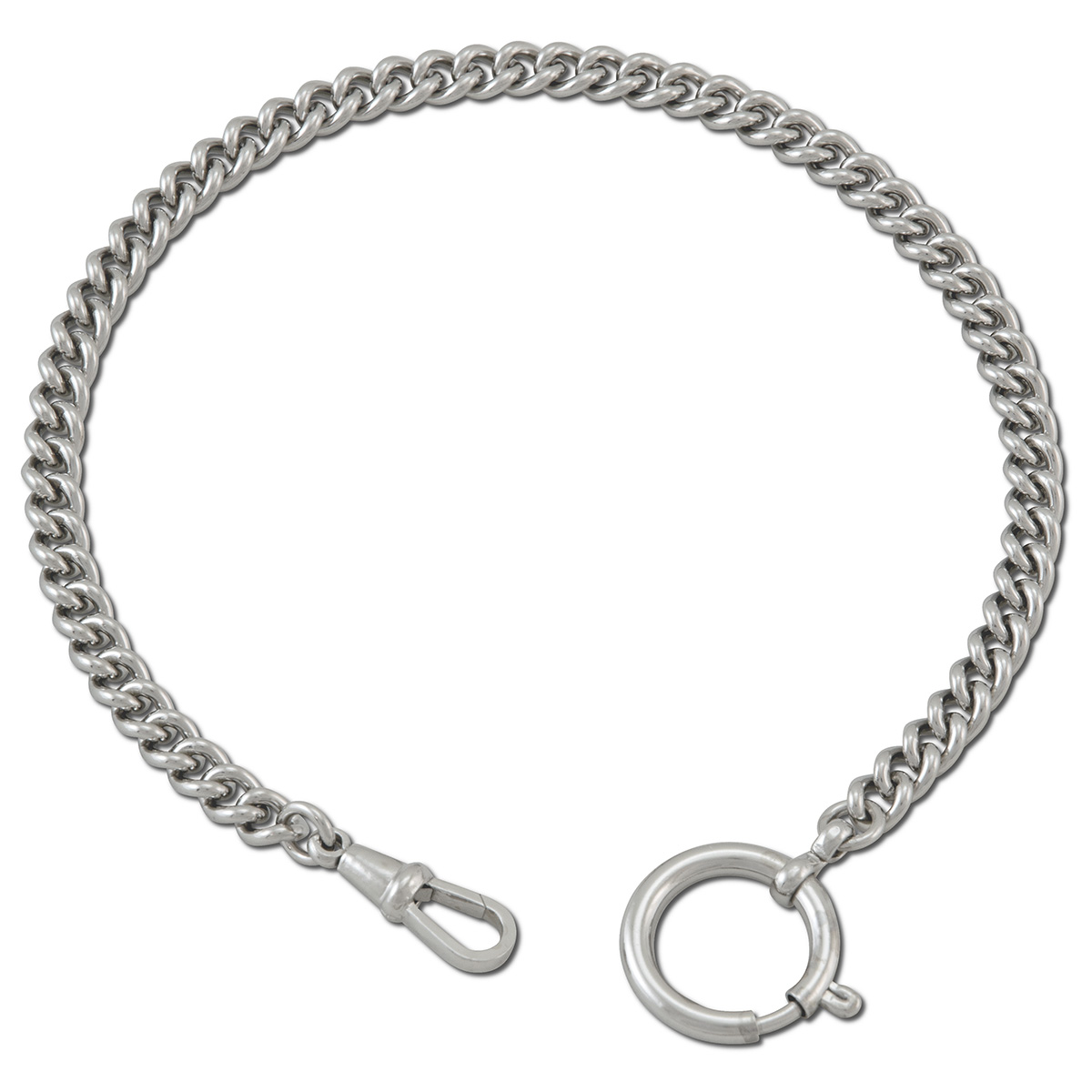 Pocket watch chain, nickel plated brass, length 30 cm