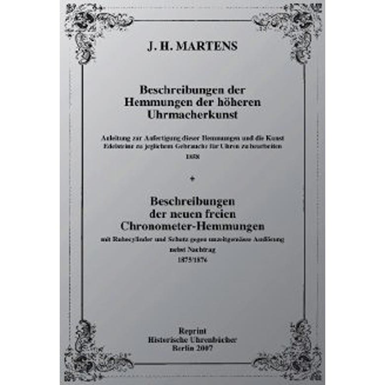 Special Book 
Beschreibung der Hemmungen der höheren Uhrmacherkunst
