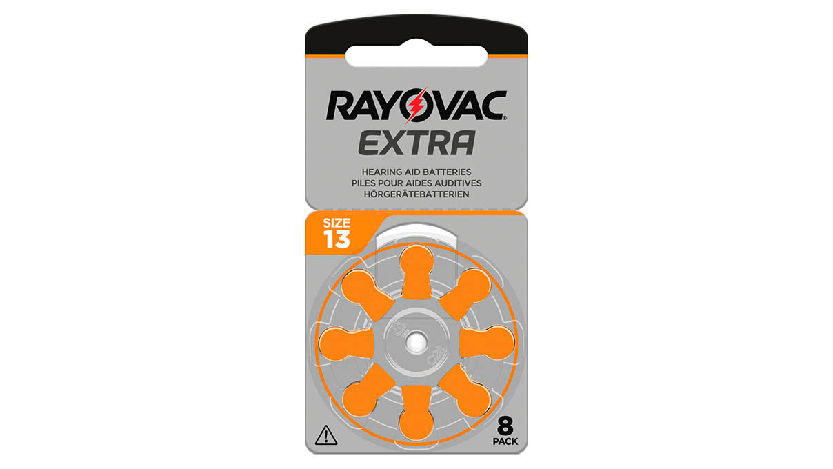Rayovac Extra, 8 Hörgerätebatterien Nr. 13 (Sound Fusion Technology), Blister