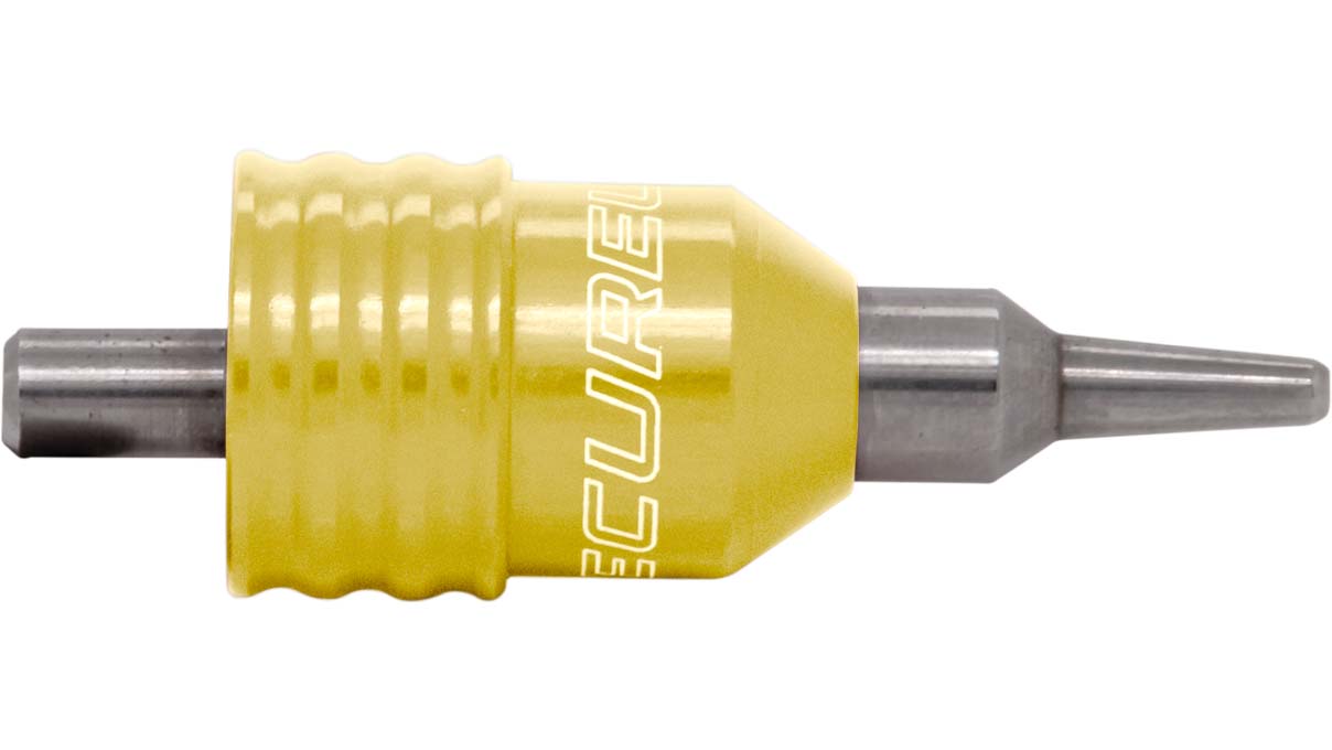 Lecureux Schraubendreherkopf Clip-On, Ø 0,9 mm, gelb, mit Klingenhalter