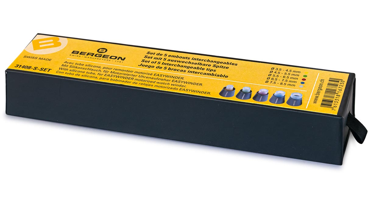 Bergeon 31408-S-SET siliconen opzetstukken voor horlogeopwinders 31408, 5 stuks