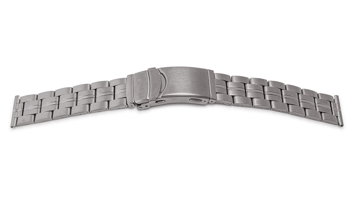 Uhrband Sport, Edelstahl, Breite 18 mm, Anstoß 20 mm, Länge 180 mm