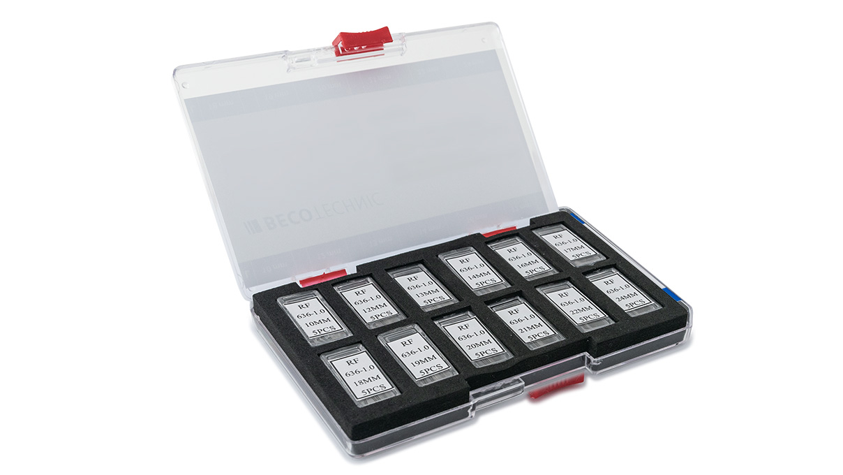 Sortiment Federstege für Sicherheitsbügel, Ø 1 mm, Länge 10 - 24 mm, 60 Stück