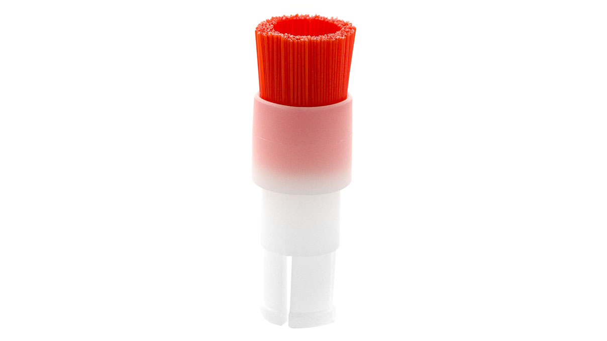 Borstel sterk Ø 10 mm, nylon 0,30 mm, rood, voor vacuümpompen