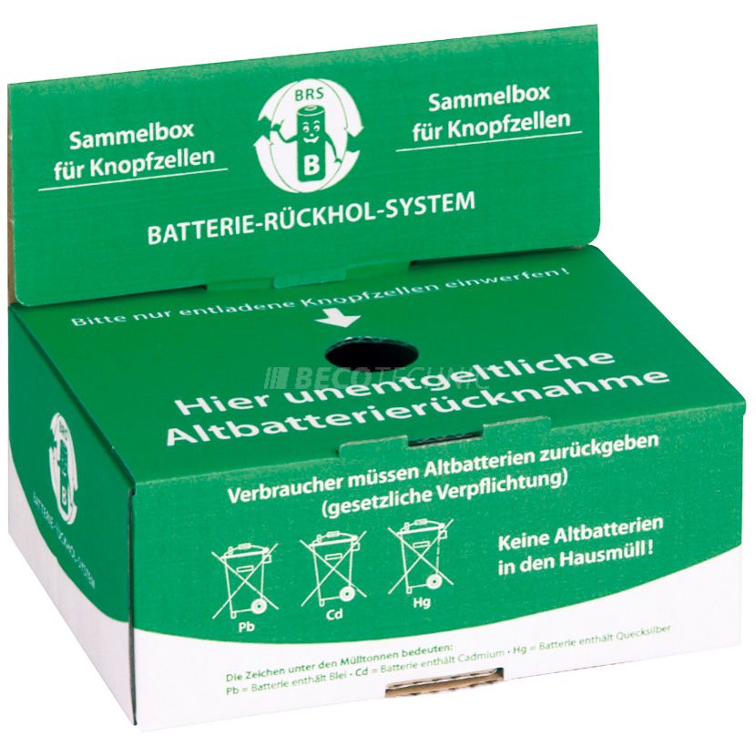 BRS Altbatterie-Sammelbox für Knopfzellen (bis 6 Kg)