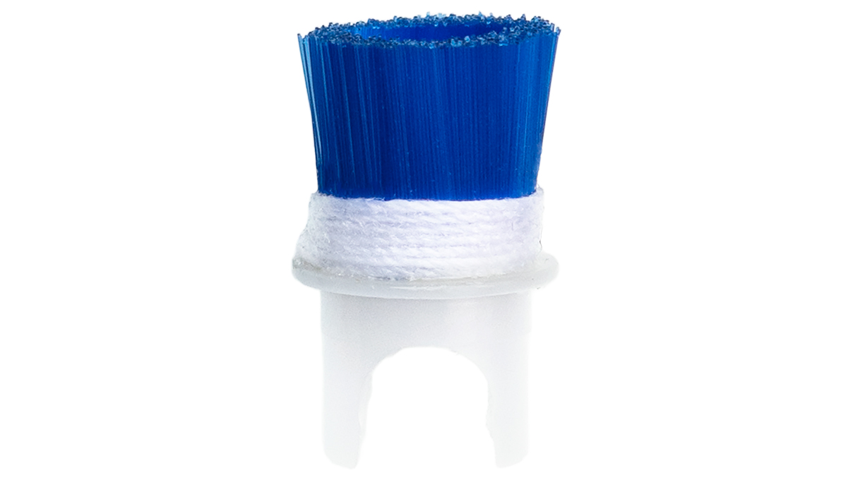 Bürste medium Ø 10 mm, Nylon 0,15 mm, blau,  für Aufsatzadapter