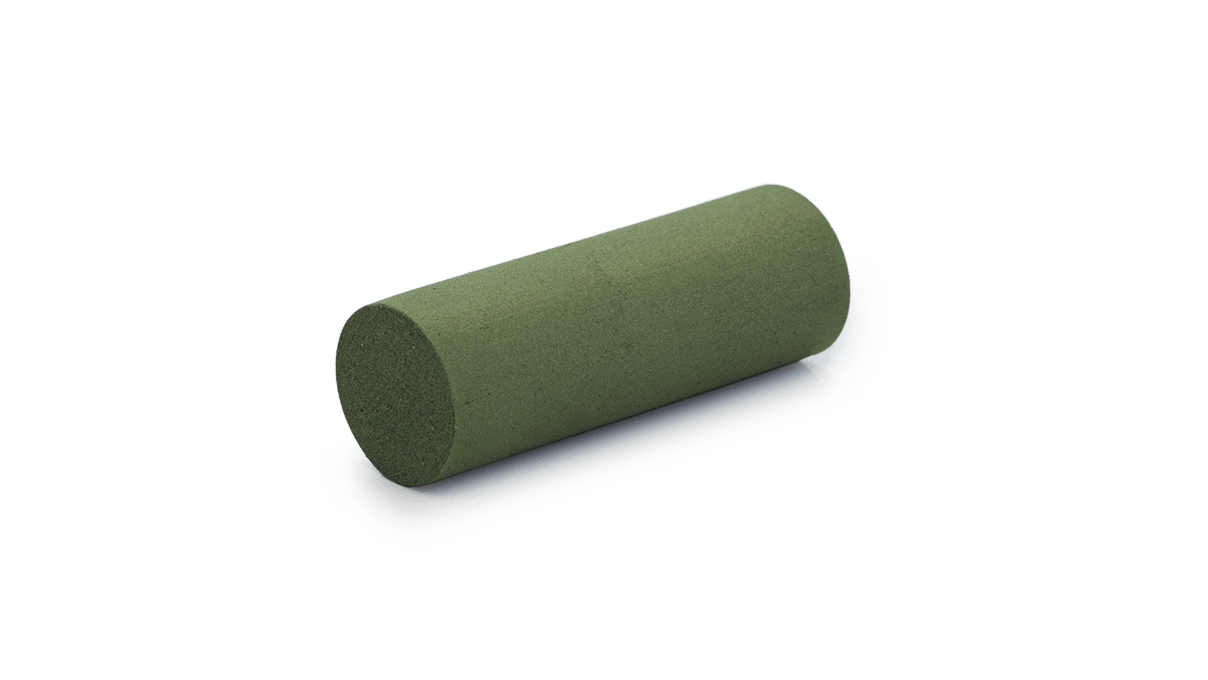 Polisher Eveflex, green, cylinder, Ø 7 x 20 mm, very soft, grain fine