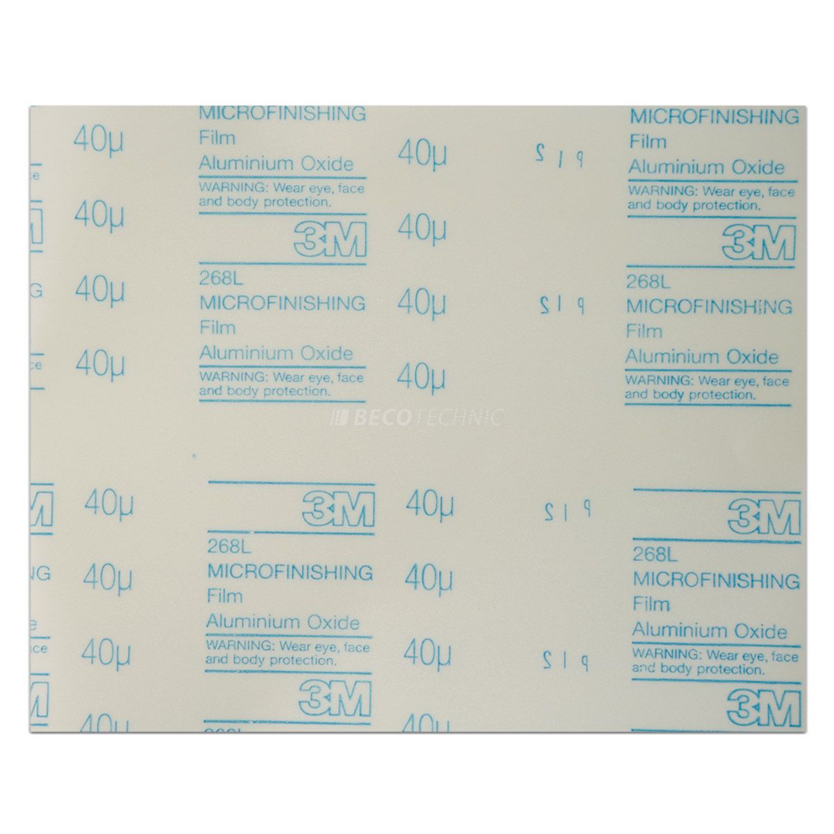 3M Lapping film IMFF 268L, 230 x 280 mm, grain 40 µm, transparent, self-adhesive