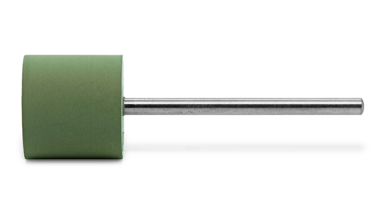 Polijster Eveflex, groen, cilinder, Ø 14 x 12 mm, zeer zacht, korrel fijn