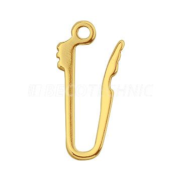 Hakenschnäpper, 1-reihig, 14 x 7 mm, Metall, vergoldet, poliert