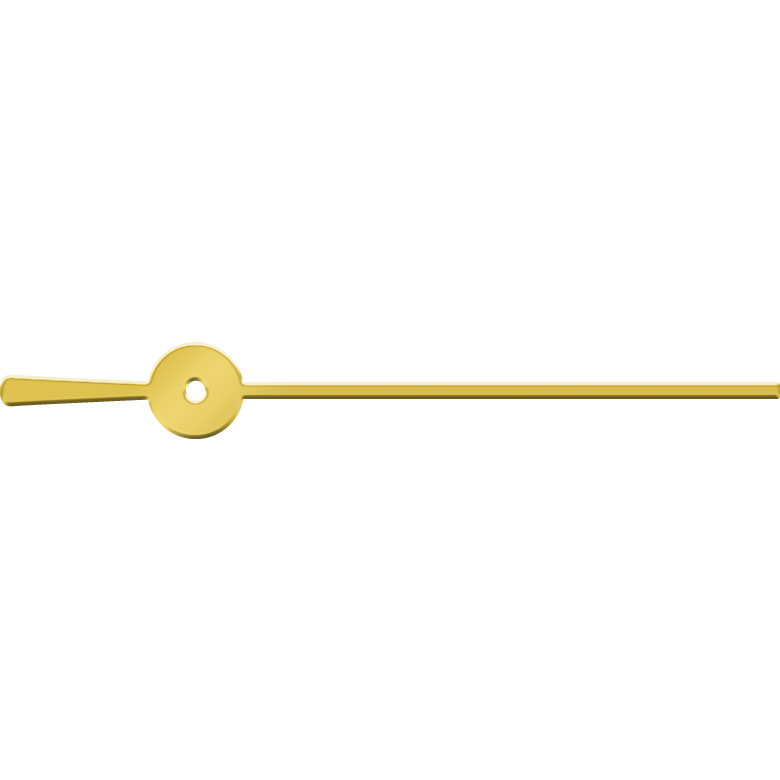 Second hand, yellow, hole Ø 0,25 mm, length 12 mm