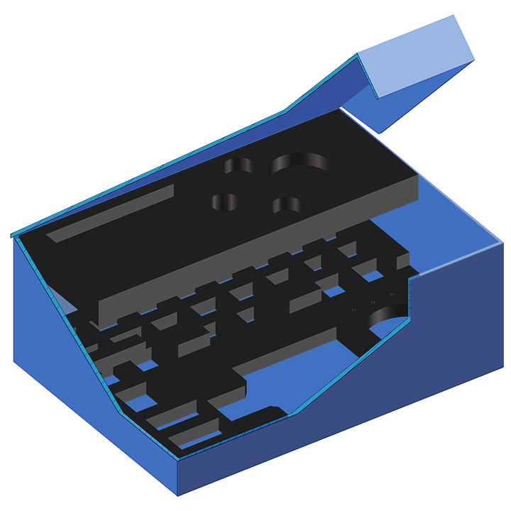 Horia AMF 2015-20 Aufbewahrungsbox mit Einteilungen für Uhrmacherset für AMF 2015