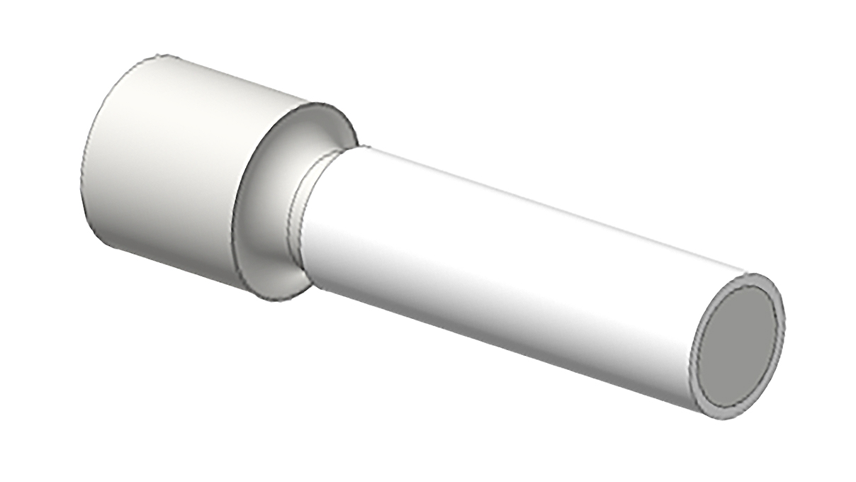 Glatte Gummirolle Ø 30 (M8), Shore 30, weiß, für Crevoisier Maschinen