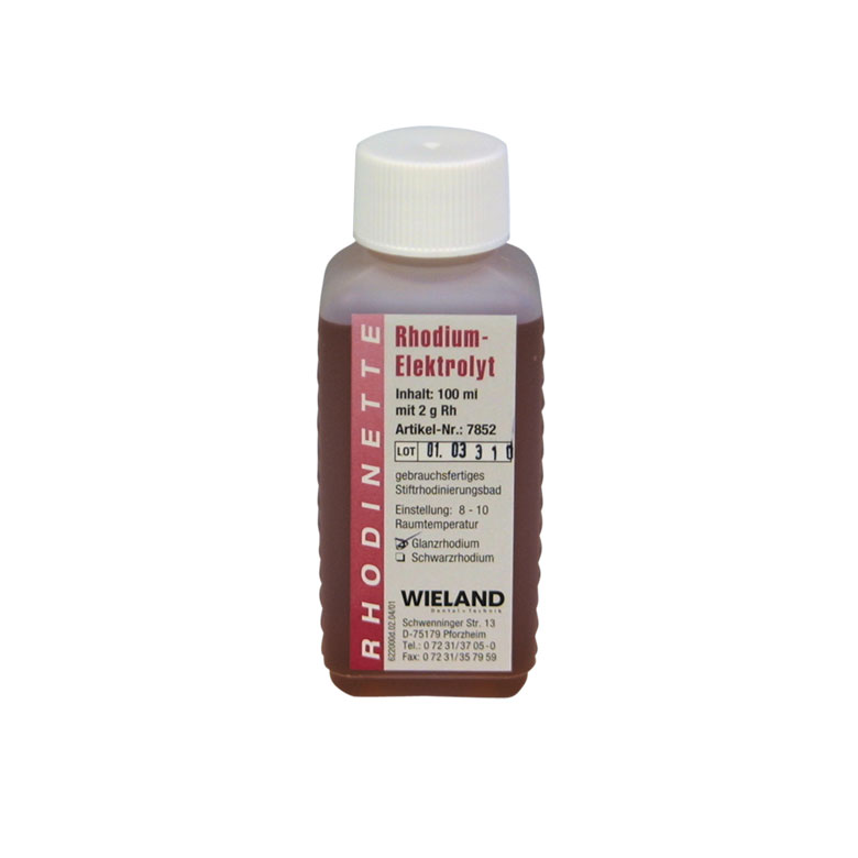 Rhodinette Glanzrhodiumbad 100 ml inklusive 20 g Rh/l
