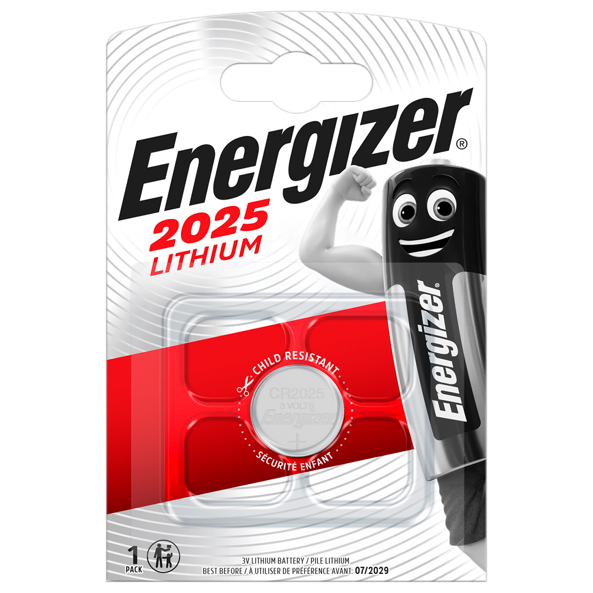 Energizer CR 2025 Lithium knoopcel, 1 stuk
