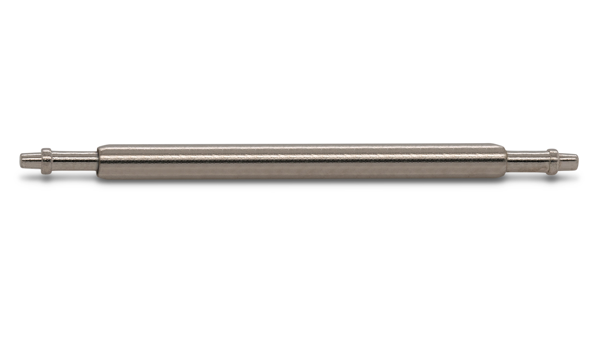 Spring bars, white metal with flange Ø 1,4/21 mm