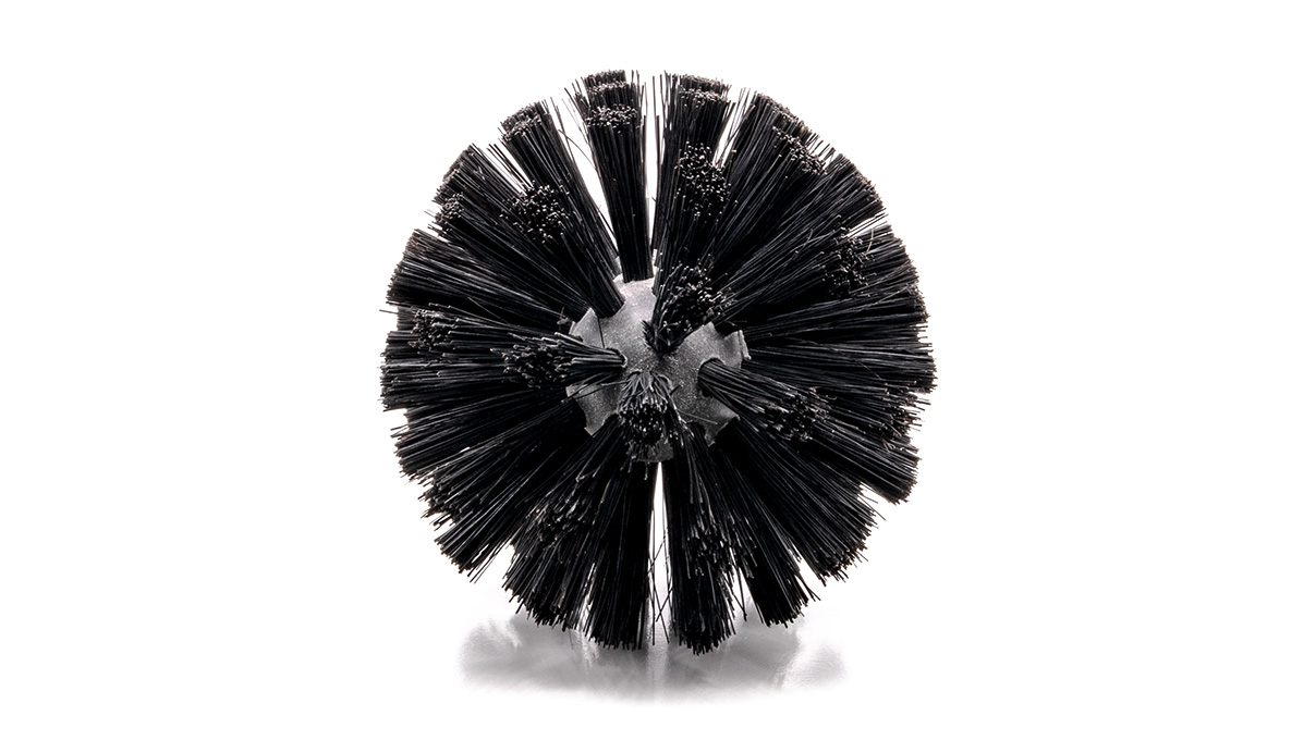 Becherbürste, rund, Ø 60 mm, schwarze Borsten 0,08 mm