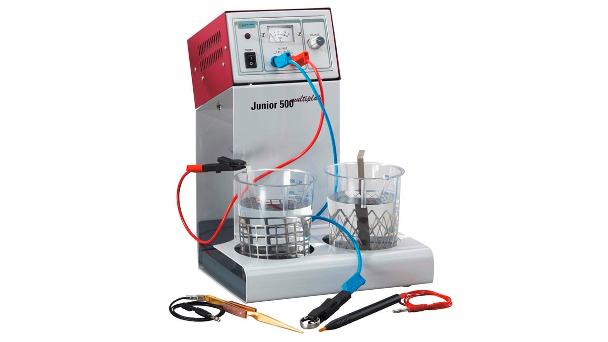 Compacte galvaniseerunit JUNIOR 500 multiplate, incl. 3 plastic containers, 500 ml