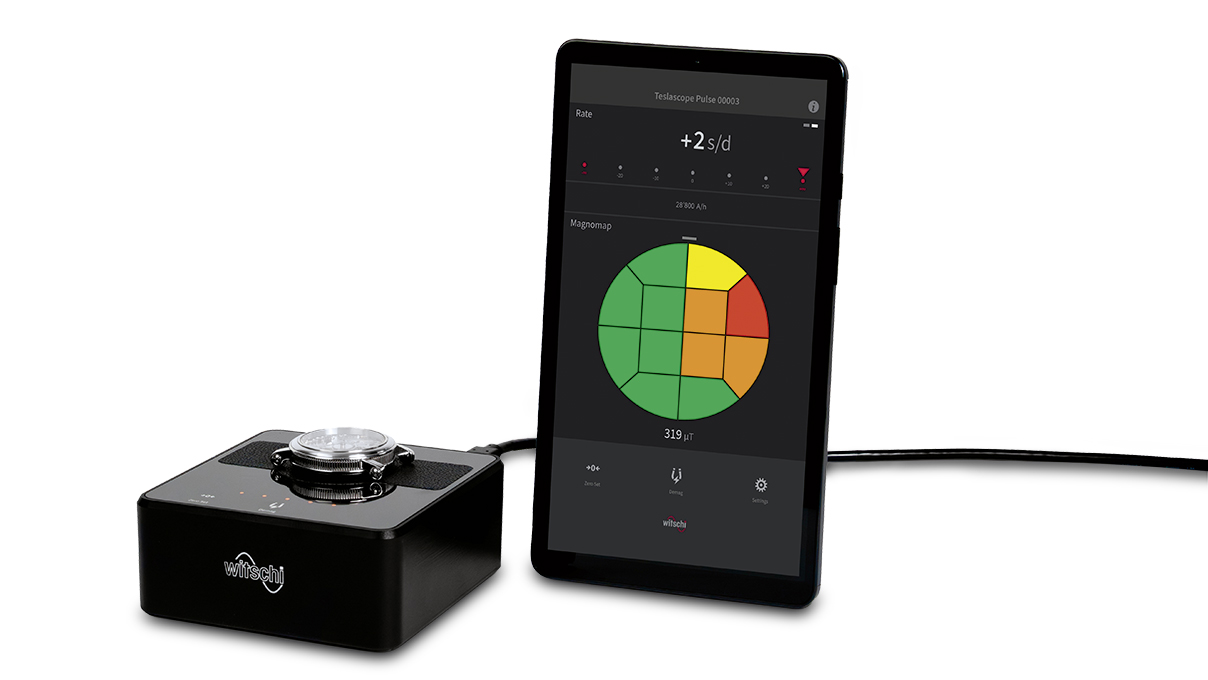 Witschi Teslascope Pulse voor magneetveldmeting en demagnetisering