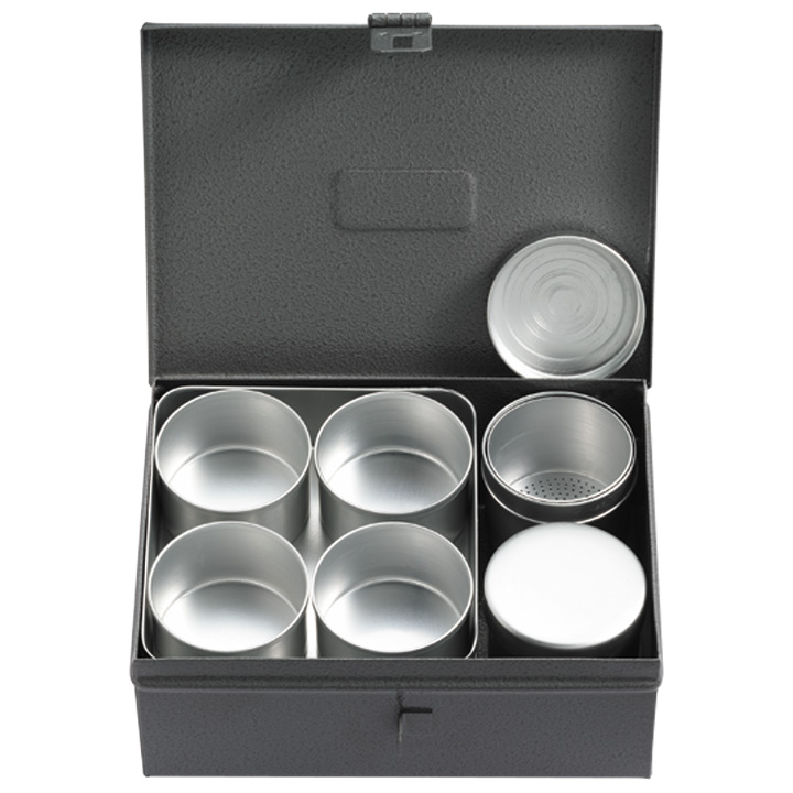 Set of filing tins, aluminum