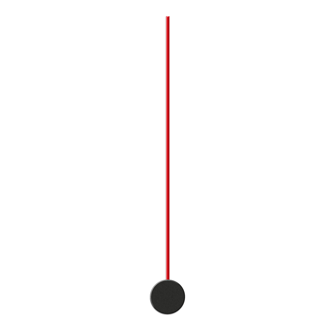 Sekundenzeiger, L 80 mm, Alu rot für Standard Quarzwerke