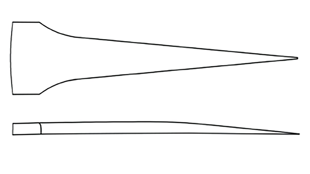 Bergeon 7028-2 Kornzange Form 2, fein