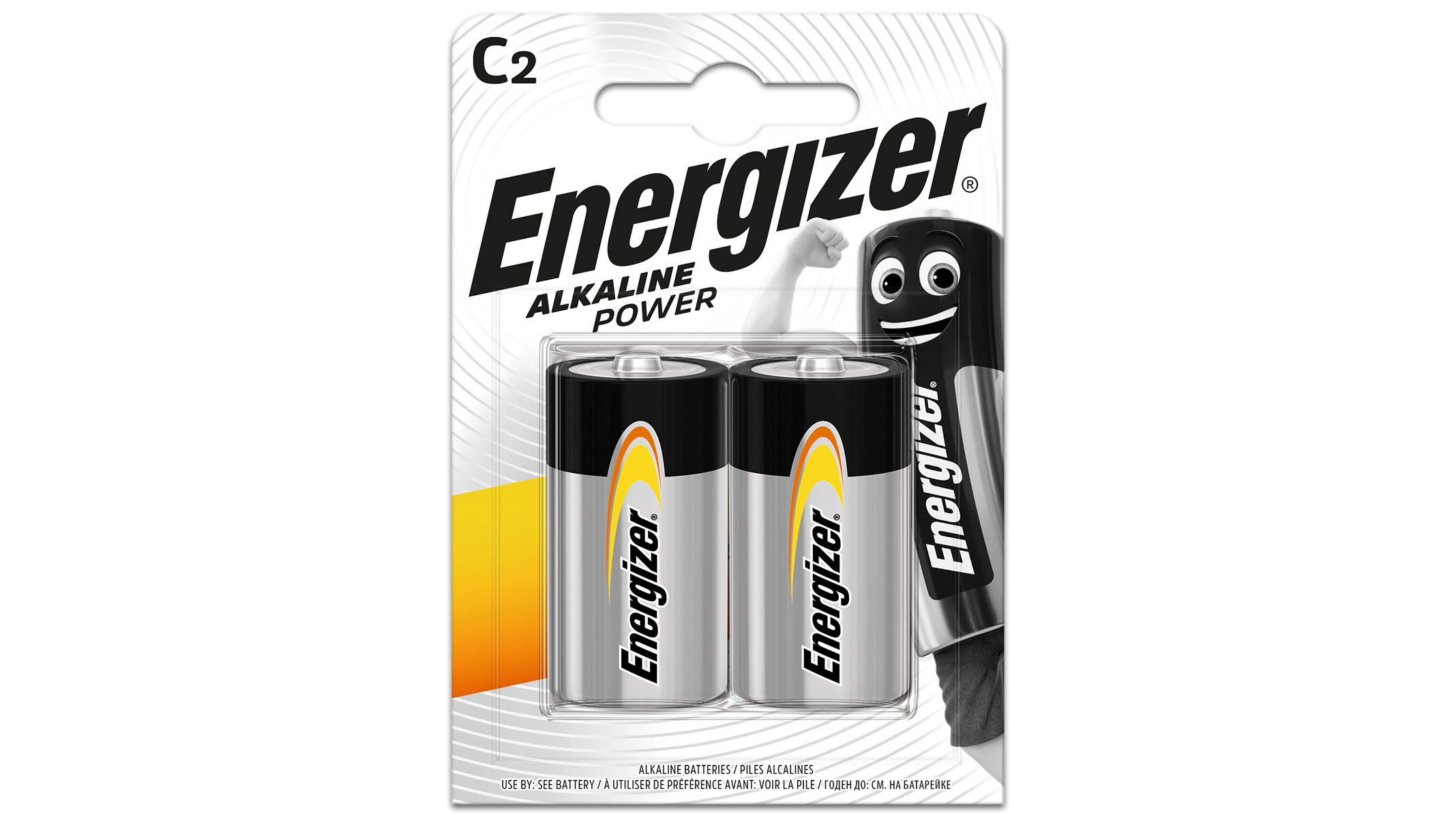 Energizer Alkaline Power batterijen grootte C/LR14/E93/AM2, 1,5 Volt, blister van 2 stuks