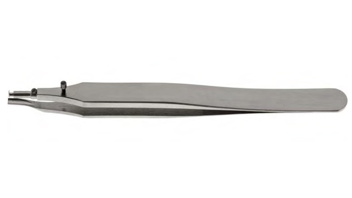 Dumont Tweezers Type 9/3, for Breguet spirals, stainless steel-carbon, 110 mm