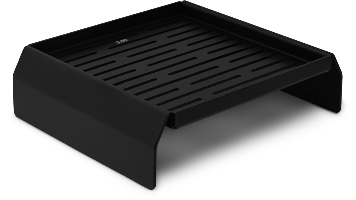 Lecureux Schraubenplatte mit Schlitzen, schwarz, für Ø 3 mm