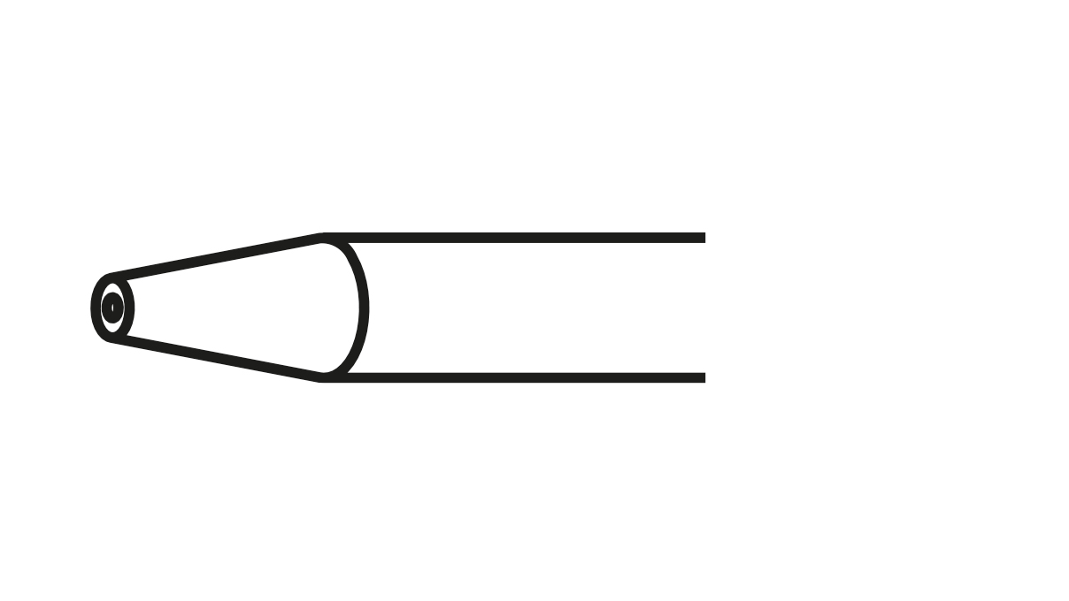 Bergeon 15285-144 Punze, flach, gebohrt, Ø 1,2 mm, Innen-Ø 0,4 mm, Messing