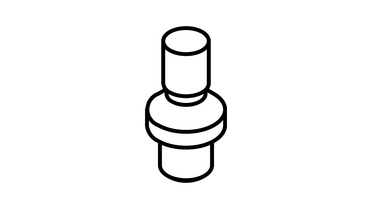 Bergeon 15285-T05 Stake, flat, Ø 1 mm, hardened steel