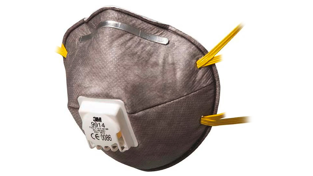 Protección respiratoria máscara especial para partículas FFP1, con válvula de exhalación, gris