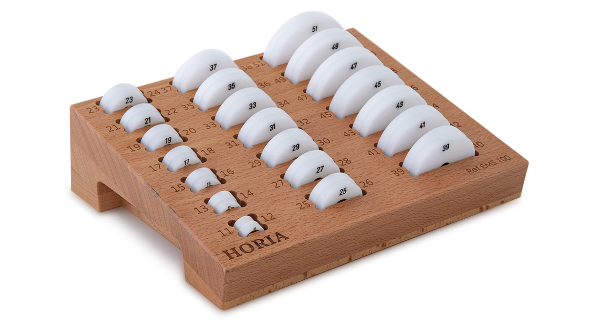 Horia EMS 100 set of dies for flat watch glasses