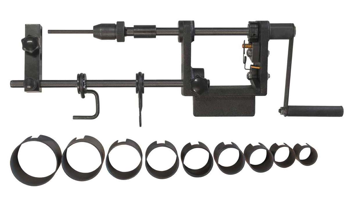 Spring winder for large clocks with 9 drums