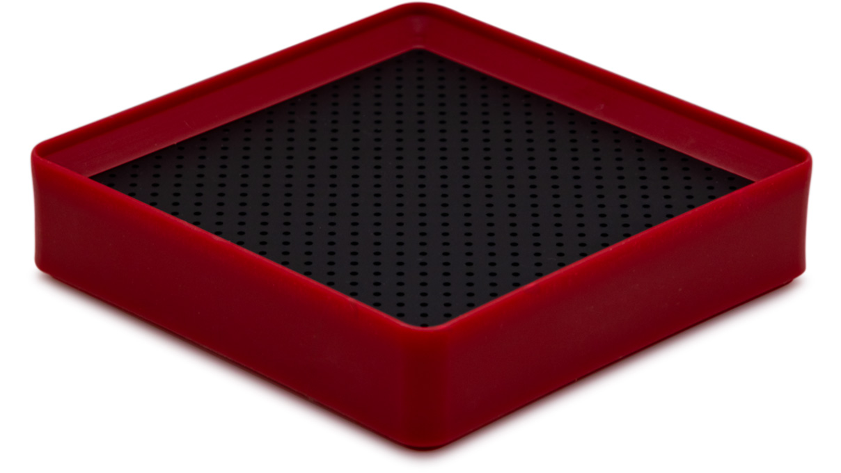 Lecureux Schraubenplatte mit Löchern, rot, für Ø 0,7 mm