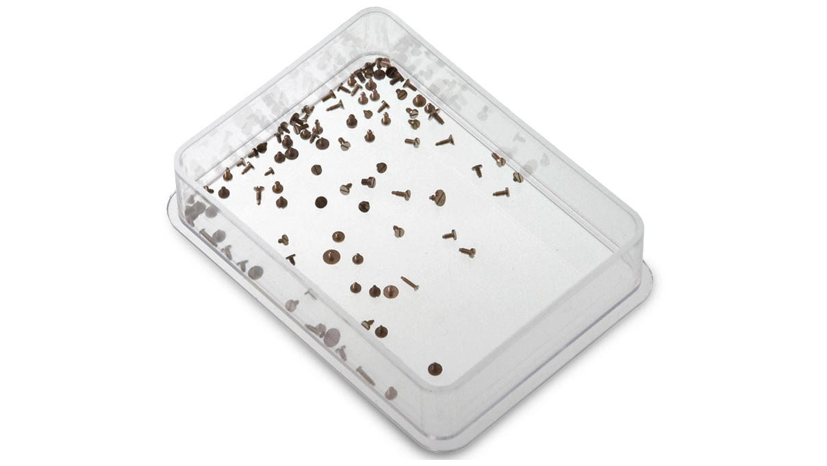 Assortment with screws for fastening the AU works and battery retaining springs, 0.7 g, 1st quality