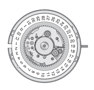 Mvt. ETA 252.611 H2 11 1/2''' DATE3 SC Quartz (2016 Li)