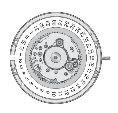 AU-Werk ETA 252.611 H2 11 1/2''' DATE3 SC Quarz (2016 Li)