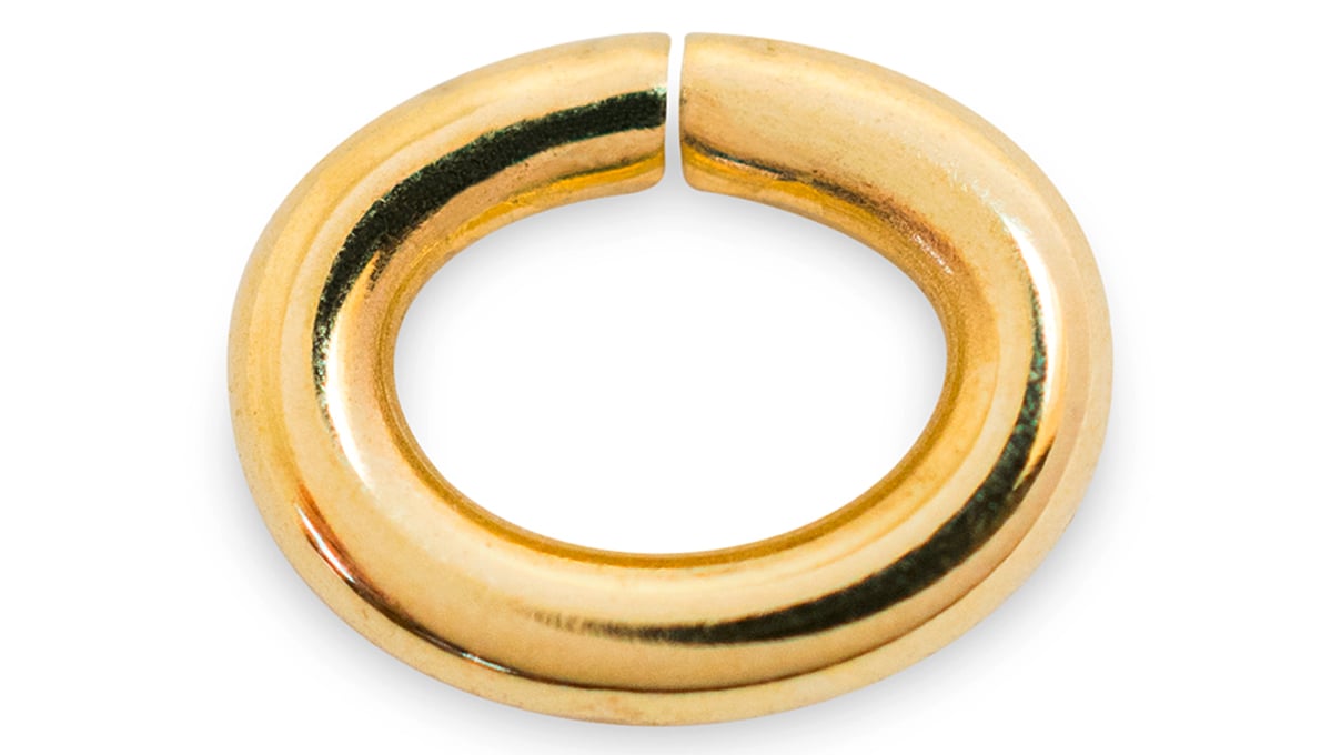 Binderinge, oval, 585/- Gelbgold, Ø 4,5 mm, Stärke 0,8 mm