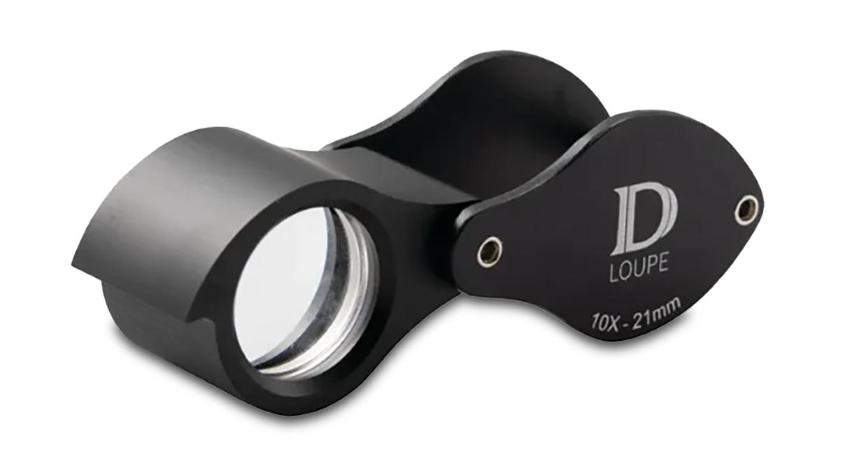Triplet lupa de diamantes, 10x, campo óptico 21 mm